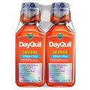 Vicks DayQuil Severe Cold & Flu Liquid Medicine, Rilievo diurno per la mal di testa, la febbre, la gola del dolore, i dolori minori e i dolori, la congestione del petto, il naso ripieno, la congestione nasale, la pressione del seno, & Cough, 2x12oz
