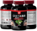 Saw Palmetto Mens Hair - Gray Hair Reverse Complex - Soluzione Naturale - Risultati Potenti, Capelli Grigi, Vitamine Biotina per Capelli Pelle e Unghie, Paba Supplemento, Gray Hair Supplement, 1 Bot 60 Caps