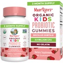 MaryRuth Organics Kids Probiotics for Digestive Health | USDA Probiotic Gummies | 2 mesi di alimentazione | Probiotici per bambini | Supporto immunitario | Gut Health Supplement | Vegan | Non OGM | Gluten Free | 60 Count