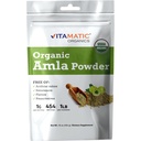 Vitamatic Certified USDA Organic Amla Berry Powder – 1 lb (16 oz) Amalaki | Ricco di vitamina C & Antiossidanti naturali | Supporta la salute immunitaria | senza glutine, non OGM, Kosher