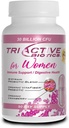 Biotici triattivi di origine essenziale per le donne - Probiotici per le donne con 18 strati, Prebiotici e mirtillo vitaFiber organici a supporto digestivo, Difesa immunitaria, urinaria, salute vaginale - 90 capsule