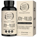 Joy-Filled Mood Support Supplemento - 7 Herb Complex w/St. Johns Wort | Stress Relief – Aiuta a calmare la mente e il corpo | 100% Pianta-Based Happy Pills, Ashwagandha, Rhodiola Rosea | Adaptogens, 60 Ct