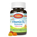 Carlson - Vitamina D3 Gummies, 1000 IU (25 mcg), Bone Salute e Sostegno Immune, Crescita & Sviluppo, Vitamine D, Vitamine D3, Sapori Naturali di Frutta, 60 Gummie Vegetariane