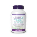 Webber Naturals Collagen30 con Biotina, 2.500 mg di Peptidi di Collage Bioattivi con 5.000 mcg di Biotina Per Serving, 120 compresse, Per Nourishment avanzato di Pelle, Capelli e Unghie, Latticini & Gluten Free