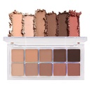 BINGBRUSH 10 colori Marrone ombreggiatura Pallet, Caldo Toned High Pigmented Matte ombreggiatura, naturale Neutral ombretto Ultimate Makeup Palette, Vibrant Make Up Pallets Kit