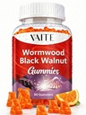 Black Walnut Wormwood Gummies - Integratore a base di erbe con Artemisia Annua Herb & Juglans nigra Hull per il benessere digestivo & Natural Body Cleanse, Non-GMO & Gluten Supplementi gratuiti - 60 Gummy Chewables