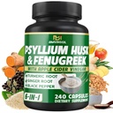 BMVINVOL Psyllium Husk Fiber Supplemento con Fenugreek, Aceto di sidro di mele, Turmerico, Ginger, Black Pepper- Digestion Health Support - 240 capsule