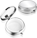 Sibba Portable Medicine Pill Case, Travel Multi-Functional Moisture Proof Pill Box per Purse & Pocket, Cute Metal Medicine Pill Organizer Box per Vitamine, Fish Oil & Supplements(1 Compartment)