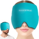 Generale Medi Headache & Migraine Ice Wrap Cap, Cold Therapy Migraine Relief Hat, Headache Ice Hat Cold Compress, Grande per Puffy Eyes, Tension, Sinus & Stress Relief (Blue)