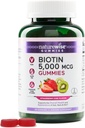 NatureWise Biotin Gummies - Supporta capelli sani, pelle e unghie forti - Vitamina B7 5000mcg - Bellezza naturale - Strawberry-Kiwi Flavor - Vegan, Non-GMO, Gluten Free - 60 Count[30 Day Supply]