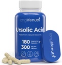 Acido ursolico di LongLifeNutri 300mg - Fonte dell'estratto di foglie di rosmarino, 180 capsule vegetariane, supplemento organico per la crescita e il recupero del muscolo, alimentazione di 2 mesi, test di laboratorio, certificato GMP, fatto in USA