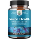 Integratore del cervello nootropico per la memoria e il supporto alla messa a fuoco - Vitamine per il supporto mentale & Clarity con Bacopa Monnieri, VIT A, B6, Riboflavin, Niacin, Thiamin & Folate - Complesso cognitivo - 60 Conte