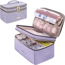 Organizzatore della bottiglia della pillola della borsa di stoccaggio della medicina con l'organizzatore portatile della bottiglia della borsa di viaggio del sacchetto per il kit della scatola di pronto soccorso della casa di emergenza (Purple)