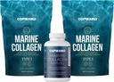 CORREXIKO 2X polvere di collagene marino (15oz) & 1x capsule marine Bundle