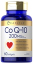 Carlyle CoQ10 200mg Softgels | 60 Count | con pepe nero | Assorbimento potenziato | Non OGM, Integratore senza glutine