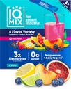 IQMIX Hydration Electrolyte Powder - Formula 4-in-1 per l'idratazione, Clarity mentale, Mood & Recovery - Sugar-Free, Keto Drink Mix con Magnesium L-Threonate & Lion's Mane - 8-Count Sampler (Tutti i gusti)