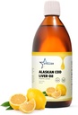 Stellar Alaskan Cod Liver Oil - Organic Lemon, 16.67 oz | Wild-Caught in USA | Rich in Omega-3 DHA/EPA & Vitamina D | Non OGM Certified | Supports Heart, Brain & Immune Health