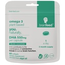 DHA Supplements (60) | Double Concentrate Omega 3 DHA 500mg PER Capsule - 1 al giorno | Brain & Eye Health Support | Vegan DHA - Omega 3 Algae Oil | DHA 1000mg x 2 capsule | 2 mesi di alimentazione sostenibile