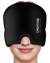 SOLOCARE Migraine Relief Cap, Maschera di migrana rilassante,Intreccia di testa di ghiaccio di gel inodore, Terapia calda e fredda, FSA-HSA Eleggibile Headache Ice Pack per la tensione e lo stress (nero)