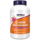 NOW Integratori alimentari, C-1000 & Zinc Immune, Formula di supporto stagionale*, Protezione antiossidante*, 180 capsule di Veg
