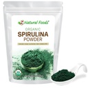 Z Cibi Naturali Polvere di Spirulina Organica - Spirulina Pura 100%, Nutriente-Dense Superfood Algae Blu-Green con Aminoacidi, 15x Beta-Carotene - Mix in Smoothies, Yogurt, Ricette, 1 lb