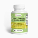 Ginseng e Ginkgo Biloba. 30 Serve. 2-in-1 Integratore di energia e messa a fuoco non affaffenato - Booster di energia, Clarity mentale e Mood