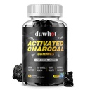 Gummie di carbone attivo per i bambini, 500mg Chewable attivato supplemento di carbone per il sollievo dal gas, Detox, Digestivo e Oral Health, Vegan Blueberry Flavor, 60 Conte
