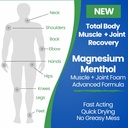 Menthol Relief Muscle e Joint Foam - Magnesium Spray Menthol Formula - Joint and Muscle Relief – Relax Tight Muscle Muscles – Ease Muscle Cramps Fast - All Natural – Relief for Legs, Neck, Back.