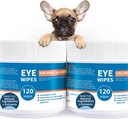 Dog Cat Eye Wipes - 240ct Wet Pad Gentle Tear Stain Remover Wipes for Dogs Gatti Cavalli - Non-Stinging Eye Irrigation Formula, Rimuovere Dried Mucus, Discharge & Tear Stains