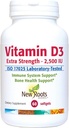 NUOVO ROOTS HERBAL Vitamin D3 2.500 IU (62,5 mcg) | Funzione muscolare sana | Supporto immunitario | Non OGM & Gluten-Free (60 Softgels)