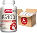 Jarrow Formulas PS100 Phosphatidylserine 100 mg, integratore alimentare per la salute del cervello e il supporto di cognizione, 60 Softgels, 20-60 giorni di alimentazione, pacchetto di 12