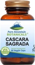 Pure Mountain Botanicals Cascara Sagrada Capsule - Vegan Kosher Caps Ora con 400mg di Wild Harvest Cascara Sagrada Aged Bark Supplemento