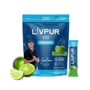 LivPur Electrolyte Drink Mix, Polvere istantanea di idratazione con vitamina C, B6, B12 & Aminoacidi essenziali per il supporto muscolare e la salute immunitaria, Essentials sportivi, Lime fresco Flavor, 15 pacchetti Stick