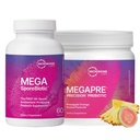 Microbiome Labs MegaSporeBiotic (60 capsule) + MegaPre (5,5 oz Polvere) Probiotico Prebiotico Bundle - Probiotico a base di spore con polvere di fibra prebiotica