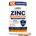 Lazu Virocin - Integratore di zinco - Zinco Ionophore | Zinco, Vitamina C, Vitamina D3 | Supporto immunitario potenziato e Assorbimento Rapido | 60 capsule