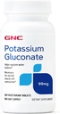 GNC Potassium Gluconate 99mg, 100 compresse, Supporta la funzione muscolare normale