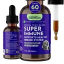Animal Essentials Super Immune per cani e gatti - Integratore di supporto del sistema immunitario, Echinacea, Eleuthero, Estratto di foglie di oliva, Gocce liquide - 1 Fl Oz