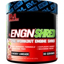 EVL Ultimate Pre Workout Powder - Thermogenic Fat Burner Preworkout Powder Drink for Last Energy Focus and Stamina - ENGN Shred Intense Fat Burning Creatine Free Preworkout Drink - Cherry Limeade