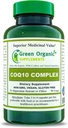 Green Organic Supplements Coq 10 Complex, Ubiquinone, 90 VCaps, Alta assorbibile, Non OGM, Senza glutine (Cancella)