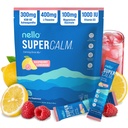 Nello Supercalm in polvere Bevanda Mix, Raspberry Lemonade, L Theanine, Ksm-66 Ashwagandha, Magnesium Glycinate, Vitamina D 3, Integratori per il Rilassamento & Focus, No Sugar, Non OGM, On The Go, 20 Ct