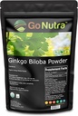 Go Nutra Organic Ginkgo Biloba Polvere 8 oz. | Pure Ginkgo Biloba Supplementi, Ginkgo Leaf Powder, (8oz.)