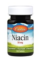 Carlson - Niacin, 50 mg, Supporti Metabolismo del colesterolo, Produzione di energia, Salute del cuore, Funzione di Nerve, 100 compresse