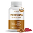 NATTOKINASE 11-in-1 Formula - con coenzima di riso rosso Yeast Q-10 Quercetin, cardo di latte, resveratrolo - Non OGM, senza glutine, senza soia