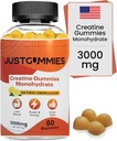 Creatina Monoidrato Gummies 3000 mg Per Serve | Gummies Creatina infusa per aumentare la forza e costruire il muscolo, Vegan, Limone Flavor, 60 Conte