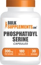 BulkSupplements.com Phosphatidylserine Capsule - Phosphatidylserine Supplement, Phosphatidylserine 300mg - Fonte di Soia, 6 Capsule per Serving, 180 Capsule (Pack of 1)