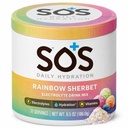 SOS Hydration Electrolyte Powder Drink Mix | 31 Serve | Low Sugar | 15 Calorie | Keto-Friendly & Rapid Rehydration | Rainbow Sherbert