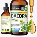 BIO KRAUTER Bacopa Monnieri Supplemento Liquido - Brain Support Brahmi - Alcol & Sugar Free Liquid Bacopa Herb Drops 4 Fl.Oz.