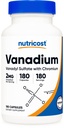 Nutricost Vanadium + Chromium 2mg 180 Capsule Vegetariani - Gluten Free, Non-GMO - Supplemento Vanadium
