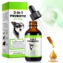 Probiotici per cani, probiotici per cani da 3 in 1, probiotici per cani, integratori probiotici per cani, Probiotici per cani, Probiotici liquidi per cani | 2 Oz