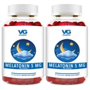 VITA GLOBE Melatonina 5mg Sleep Aid Gummy Vitamine- Non OGM, Vegan e Sleep Aid Supplement, Allevia occasionale Insonnia, 100 Conte (Pack of 2)